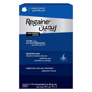 Regaine For Men 5% Extra Strength Hair Foam - 73ml x 3
