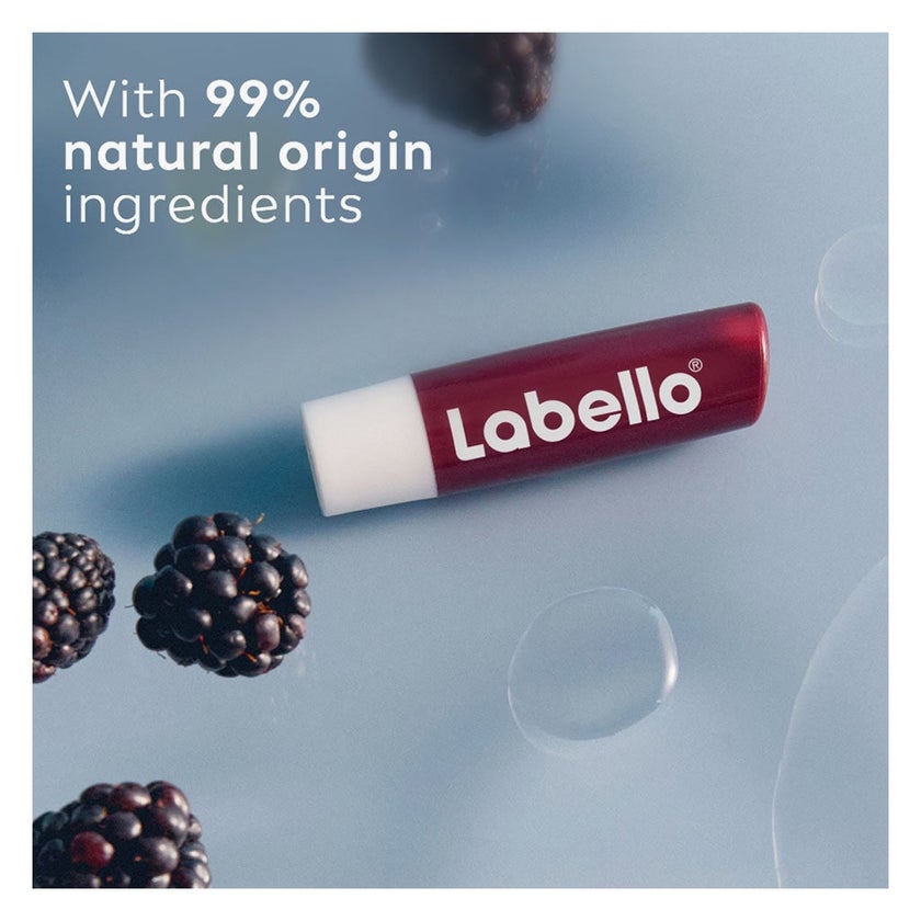 Labello 24H Moisture Black Berry Shine Lip Balm 4.8g - Burgundy Tint