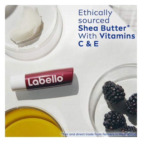 Labello 24H Moisture Black Berry Shine Lip Balm 4.8g - Burgundy Tint