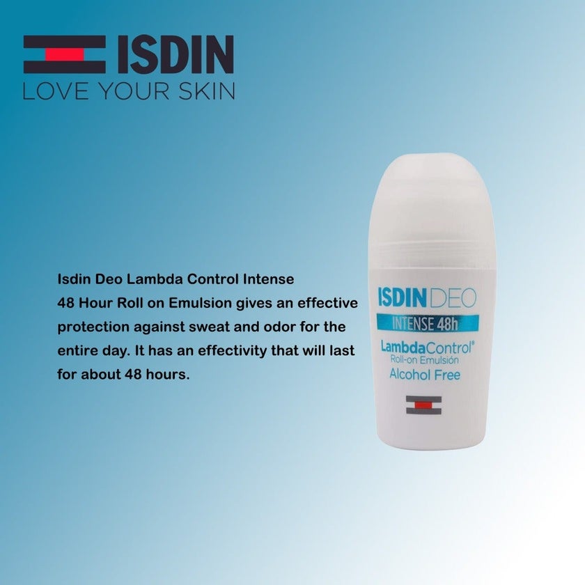Isdin Deo Lambda Control Intense 48 Hour Roll On Emulsion 50ml