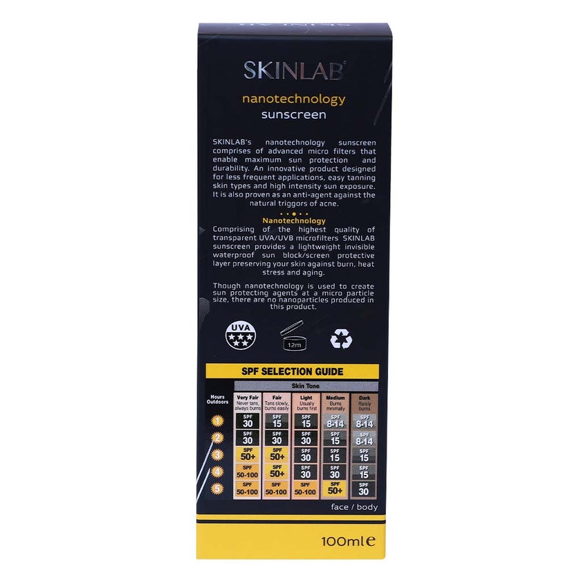 Skinlab UVA/UVB SPF50 Transparent Sunscreen 100ml