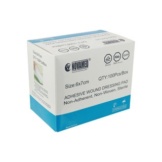 Novamed Adhesive Wound Dressing Pad 6 x 7cm, Pack of 100's