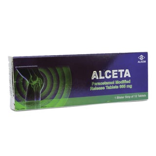 Alceta Paracetamol 665mg Modified Release Tablets, Pack of 12's