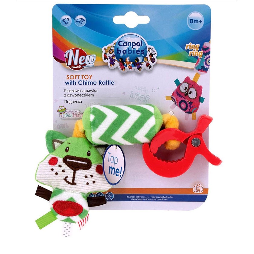 Canpol Babies Baby Toy Jungle Pals Soft Hanging with Chime Tone Green 68/043