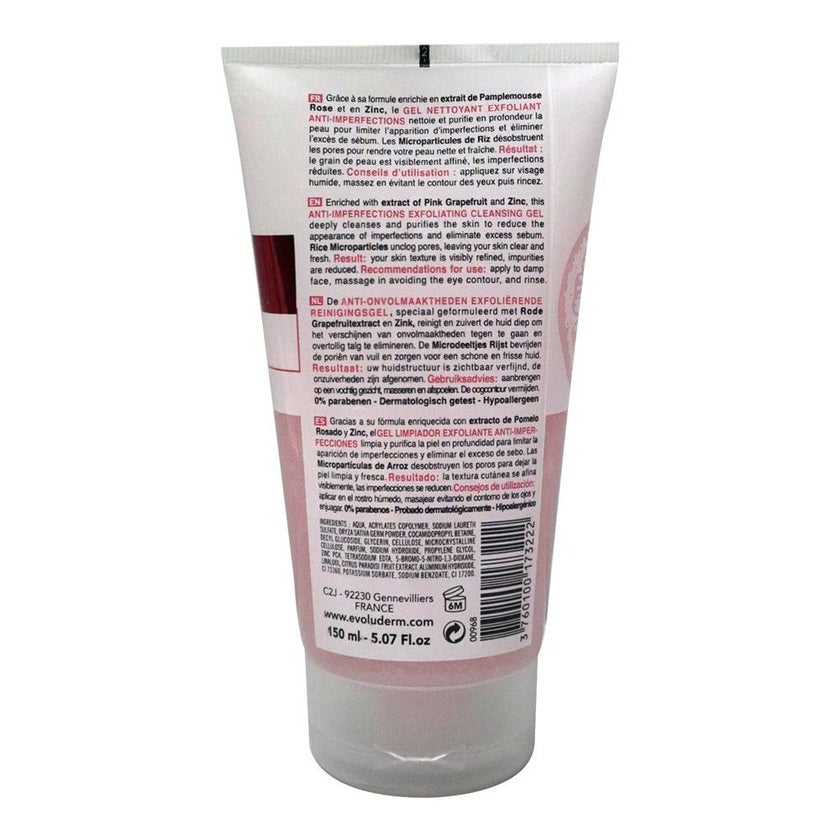 Evoluderm Anti Imperfections Exfoliating Cleansing Gel 150ml 17322