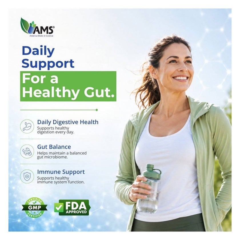 AMS Florabiotix 30 Billion Probiotic Capsules, Digestive Support - 30 Capsules