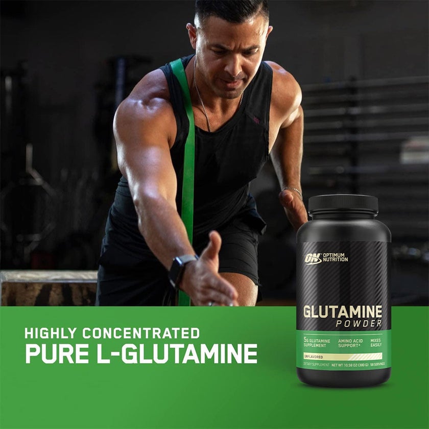 Optimum Nutrition 5g Glutamine Powder Unflavored 300g - 58 Servings 