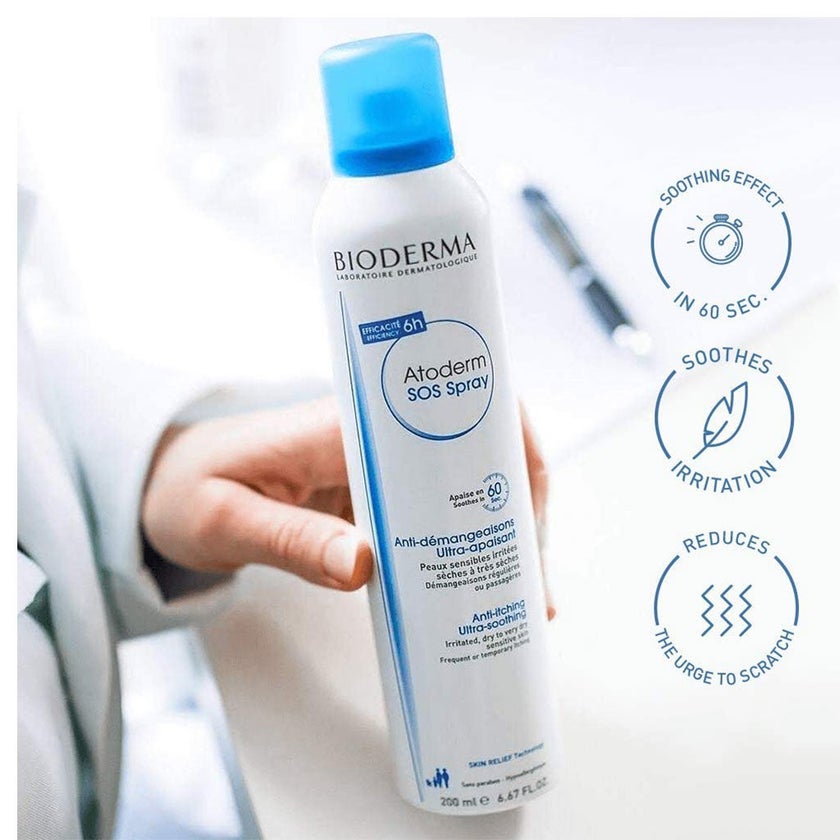 Bioderma Atoderm SOS Anti Itch Spray For Irritated And Dry Sensitive Skin 200ml