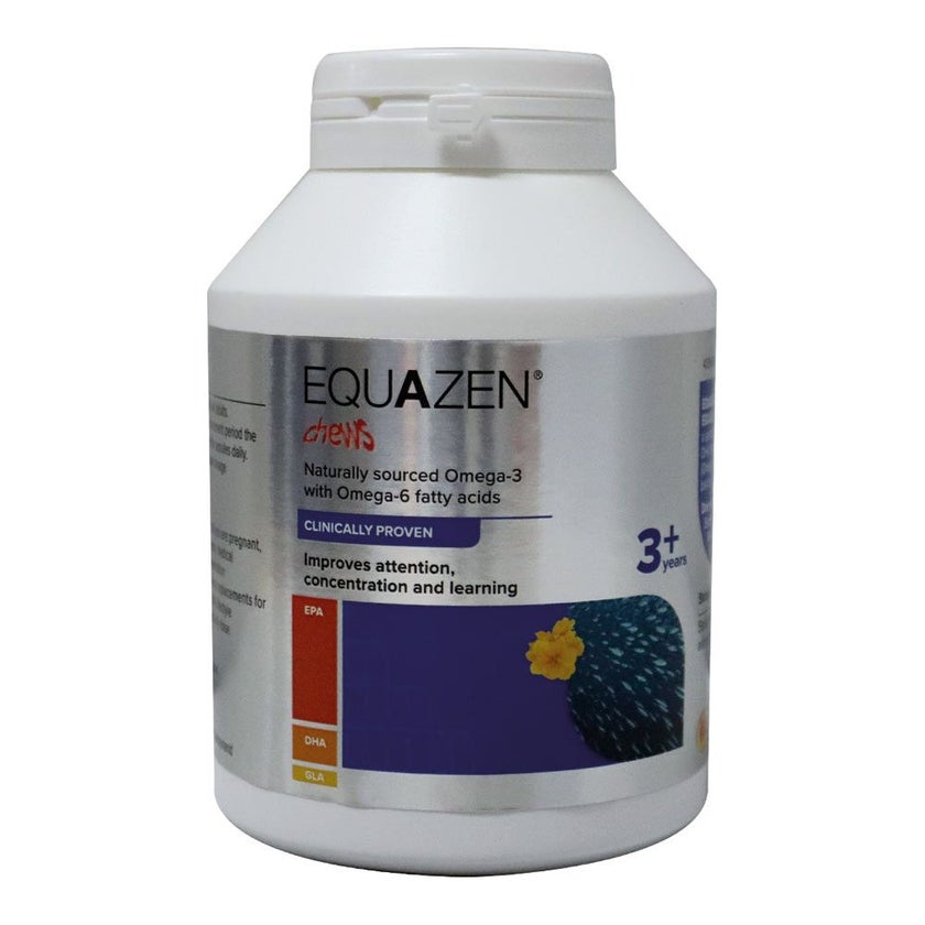 Equazen Omega-3 & Omega-6 Fatty Acids for 3+ Years Chewables, Pack of 180's