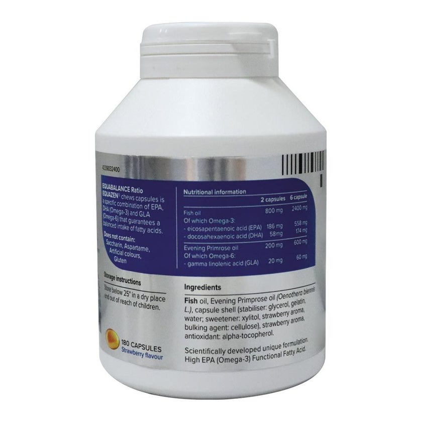 Equazen Omega-3 & Omega-6 Fatty Acids for 3+ Years Chewables, Pack of 180's