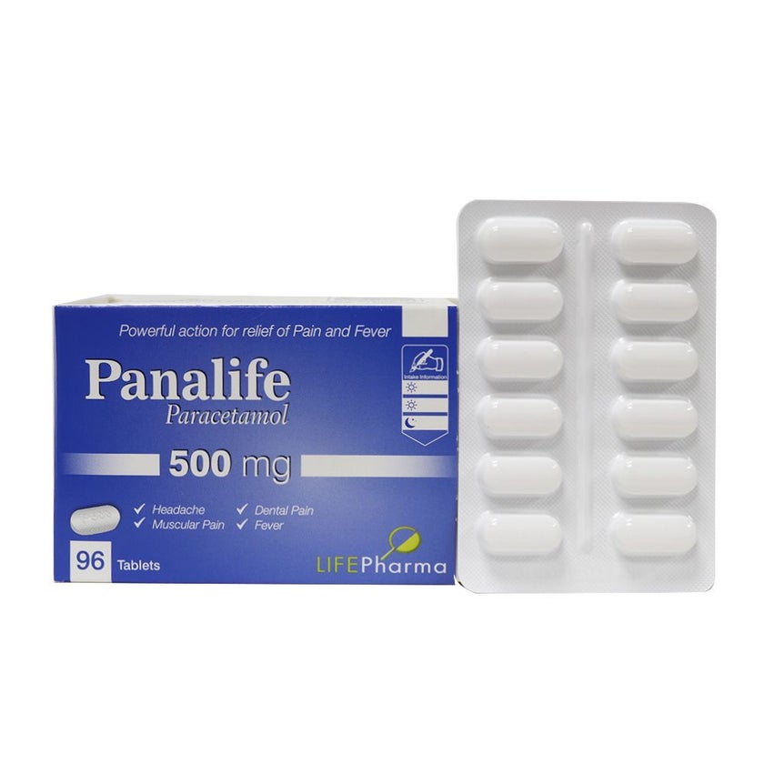Panalife 500mg Paracetamol Tablets, Pack of 96's