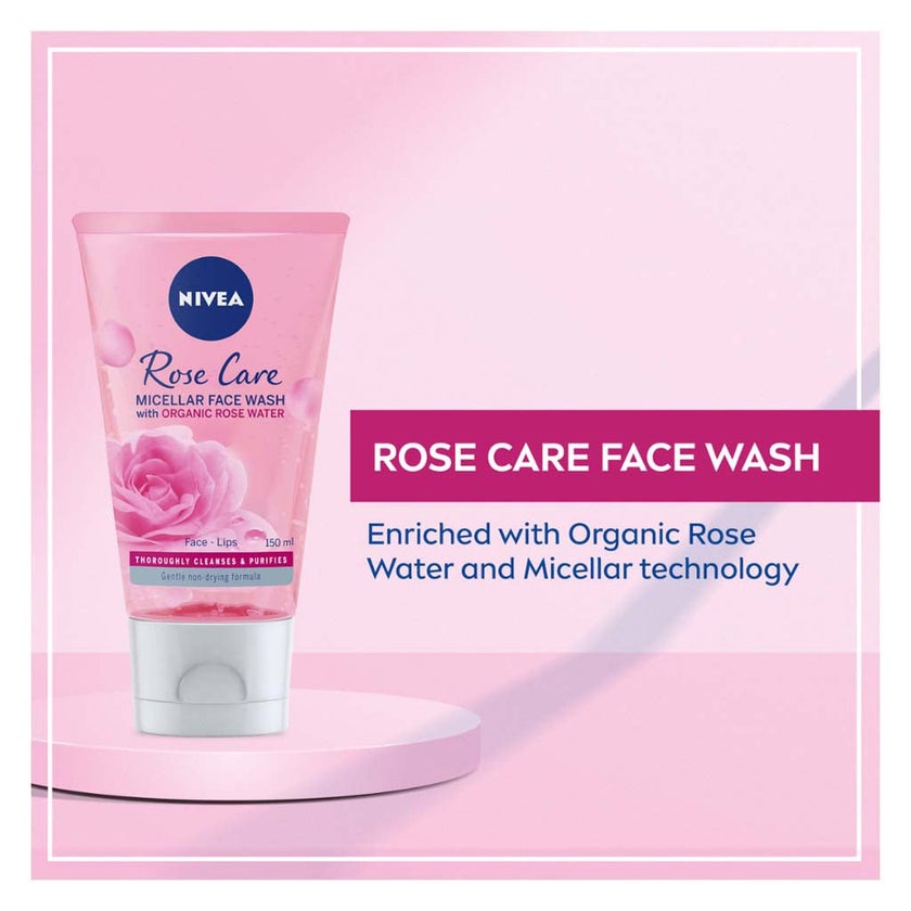 Nivea Rose Care Micellar Cleansing Face Wash For All Skin Types 150ml