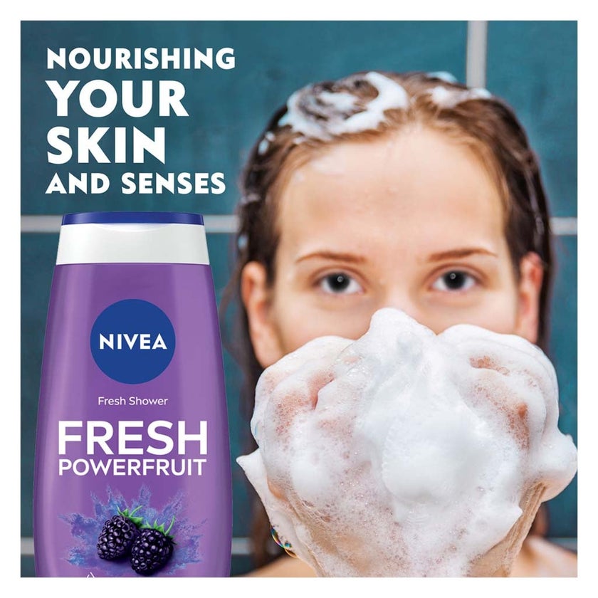 Nivea Fresh Powerfruit Blueberry Scented Shower Gel 250ml