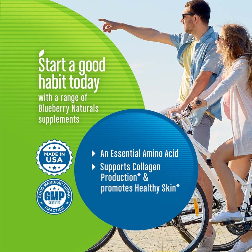 Blueberry Naturals L- Lysine 500mg Tablets, Pack of 100's