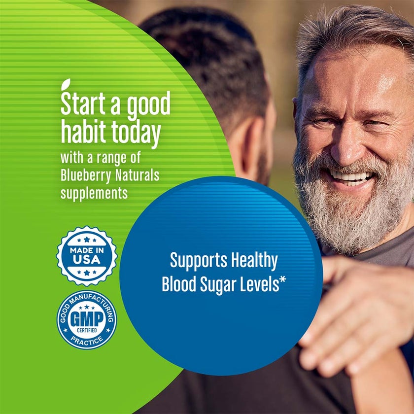 Blueberry Naturals Chromium Picolinate 200mcg Capsules For Healthy Blood Sugar, Pack of 90's