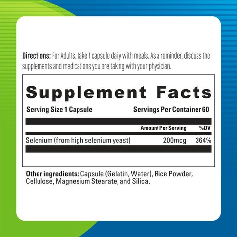 Blueberry Naturals Selenium 200 mcg Capsule, Pack of 60's