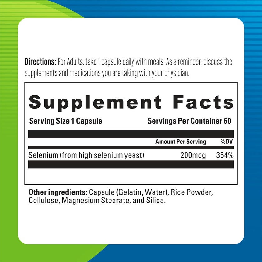 Blueberry Naturals Selenium 200 mcg Capsule, Pack of 60's