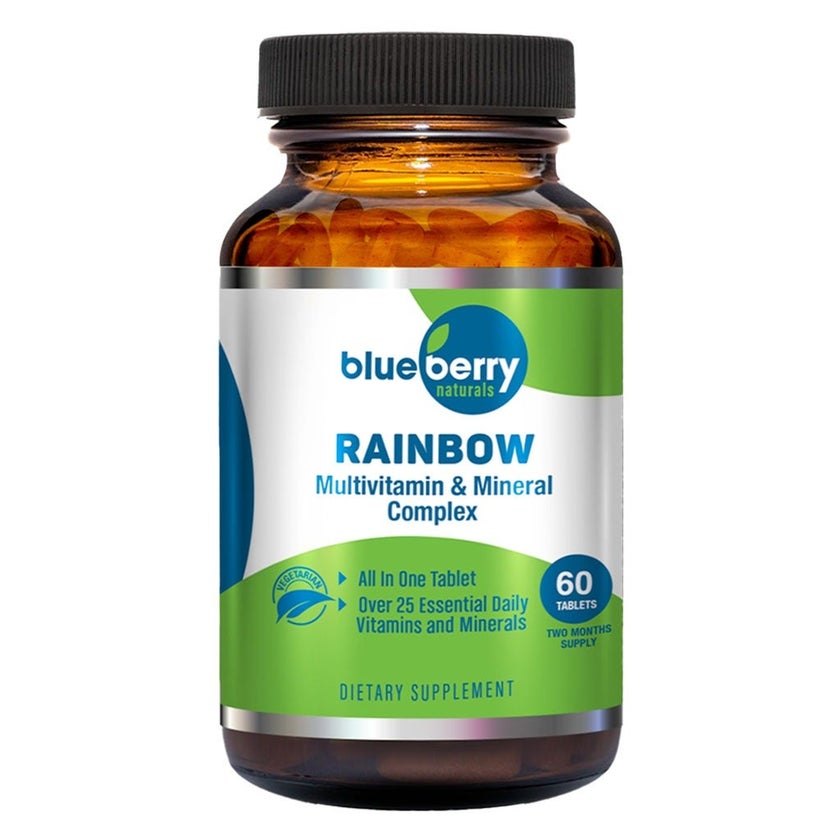 Blueberry Naturals Rainbow Adult Multivitamins & Minerals Supplement Tablets, Pack of 60's