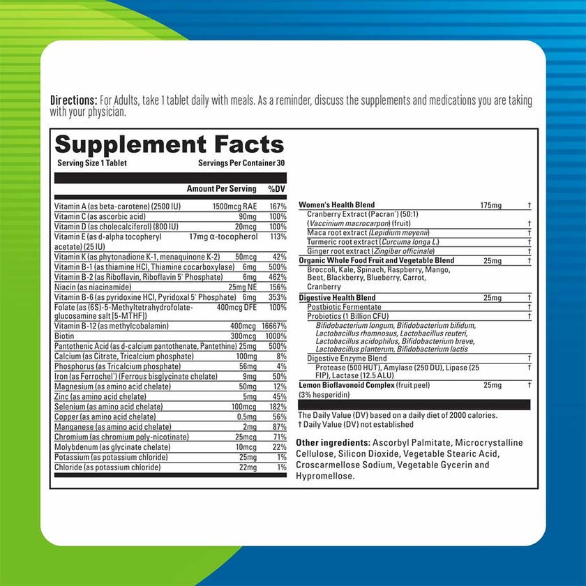 Blueberry Naturals One Daily Women Tablets, Pack of 60's