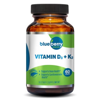 Blueberry Naturals Vitamin D3 & K2 Supplement Capsules, Pack of 60's
