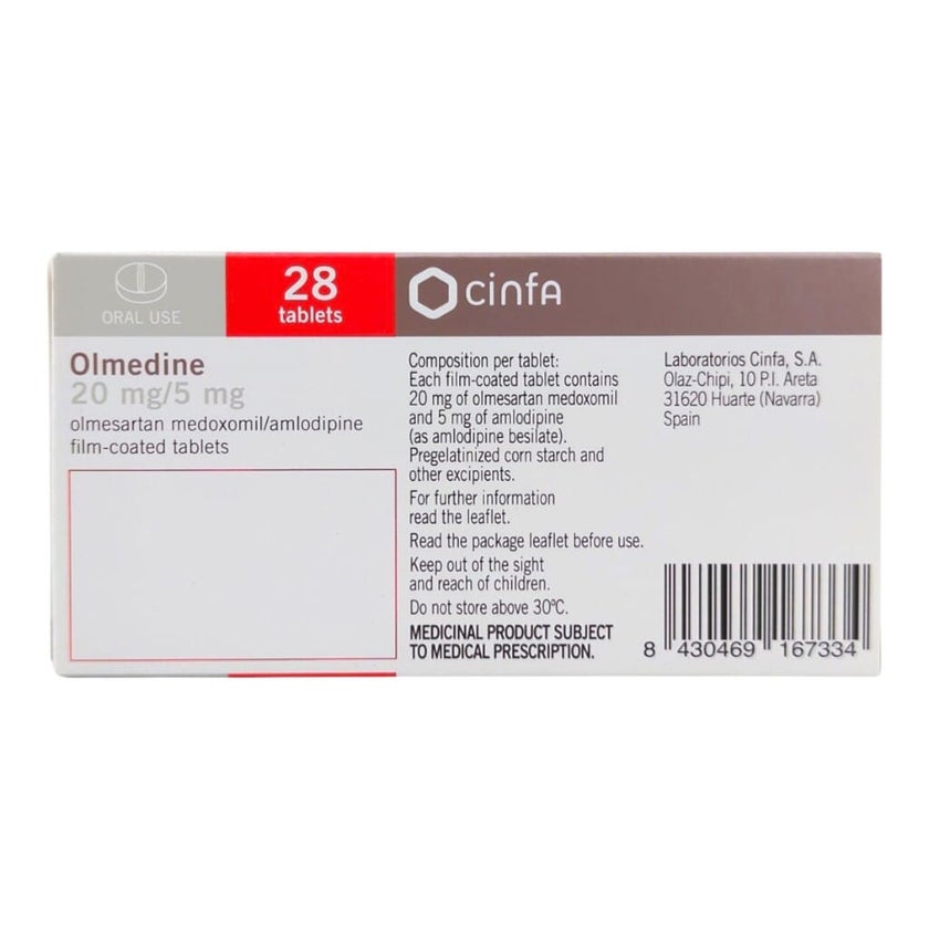 Olmedine 20mg/5mg Tablets, Pack of 28's