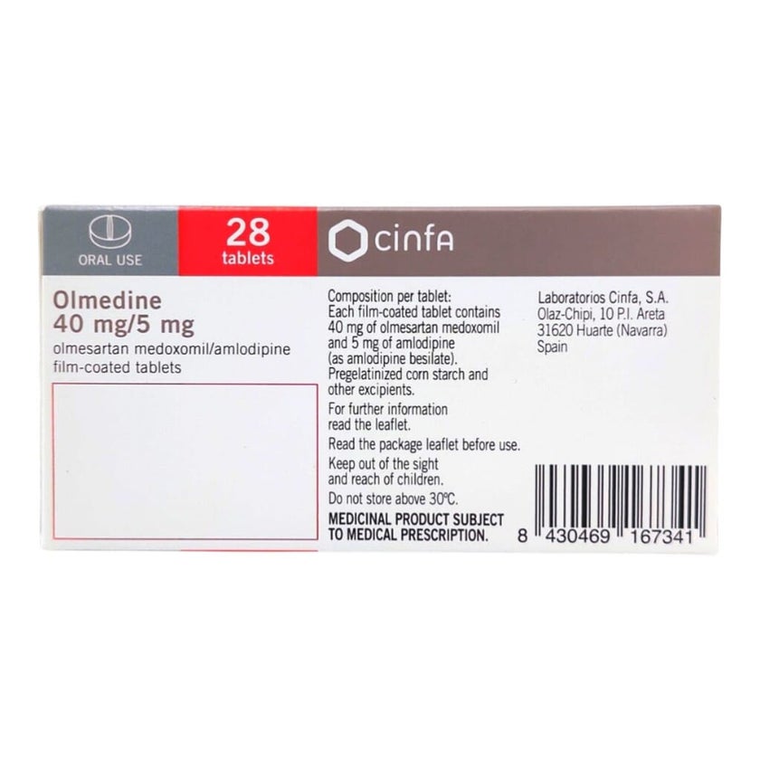 Olmedine 40mg/5mg Tablets, Pack of 28's