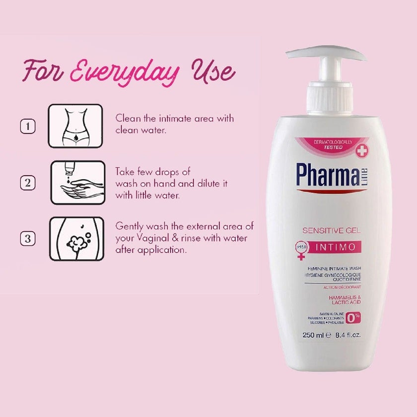 PharmaLine Sensitive Feminine Intimate Wash 250ml