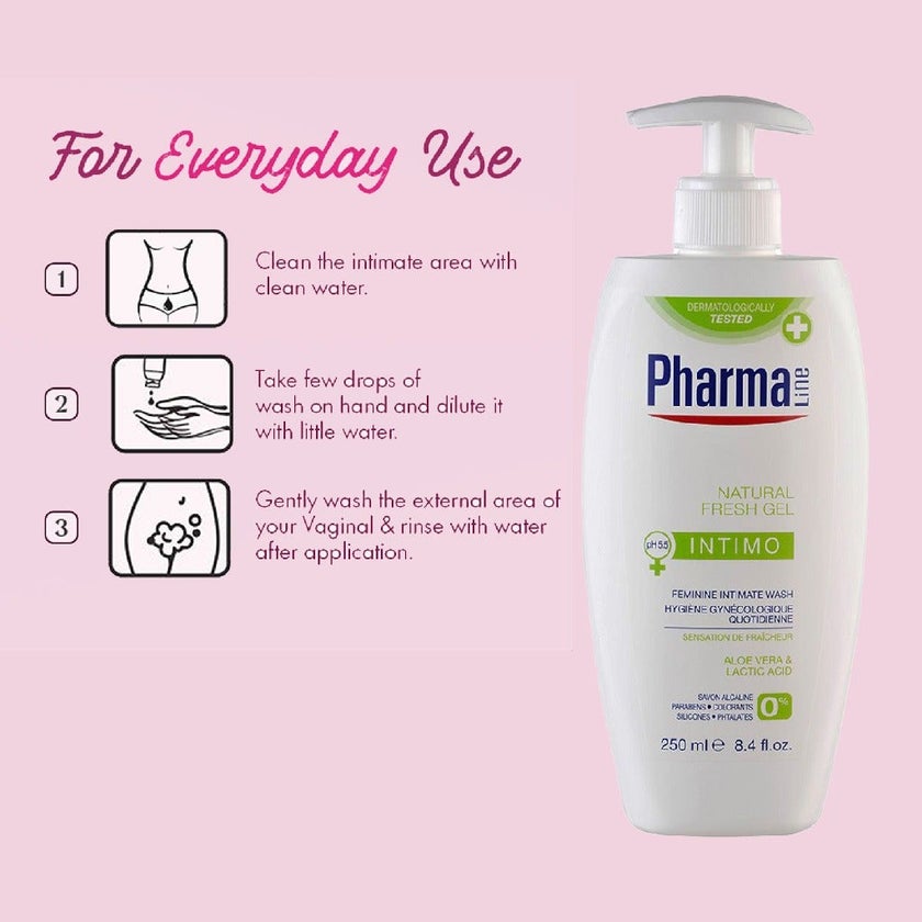PharmaLine Natural Fresh Feminine Intimate Wash 250ml