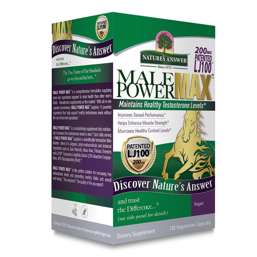 Nature's Answer Power Max Vegetarian Capsules For Stamina, Pack of 120's
