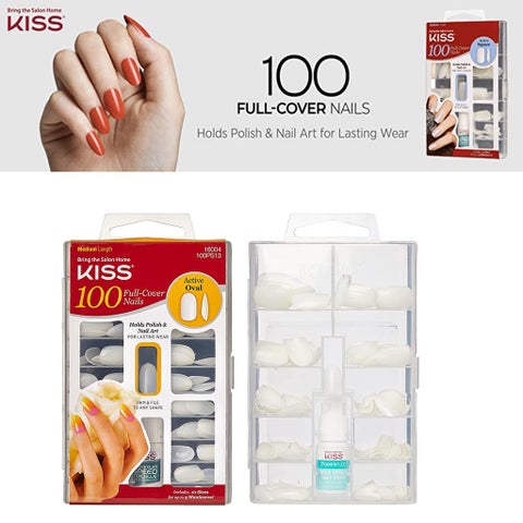 Kiss 100 100PS13C Full Cover Nail Kit - 100 Pieces