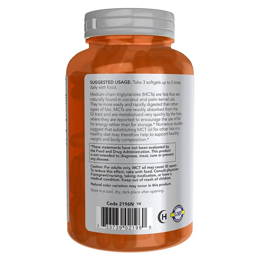 Now Sports MCT Oil 1000mg Softgel For Weight Management, Pack of 150's