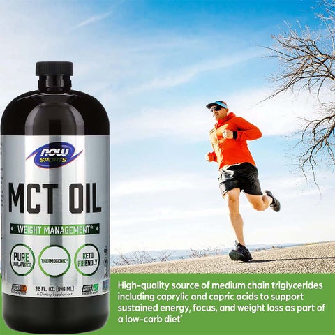 ناو سبورتس زيت MCT الرياضي بدون نكهة للتحكم في الوزن ، 946 مل