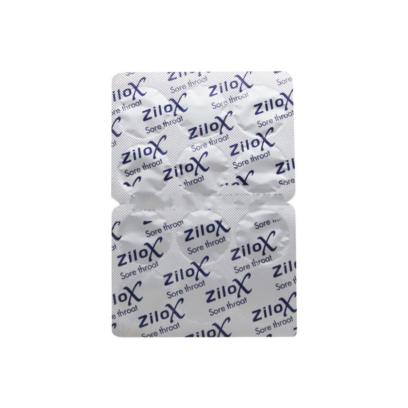 Zilox Sore Throat Lozenges, Pack of 24's