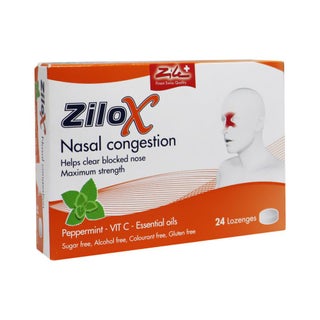 Zilox Nasal Congestion Lozenge, Pack of 24's