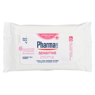 PharmaLine Sensitive Feminine Intimate Wipes, Pack of 12's
