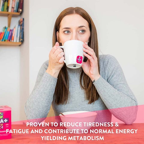 Vitabiotics Tea+ Energy Vitamin Tea Bags For Energy Support, Pack of 14's