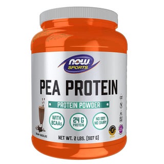 Now Sports Pea Protein Powder With BCAAs, Chocolate For Muscle Growth & Recovery 2lbs