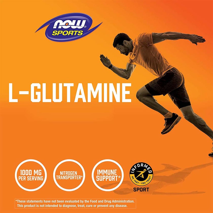 Now Sports L-Glutamine Double Strength 1000mg Veg Capsule, Pack of 120's