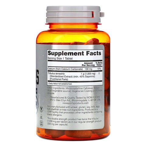 Now Tribulus 1000mg, Double Strength Tablets, For Men's Health, Pack of 90's