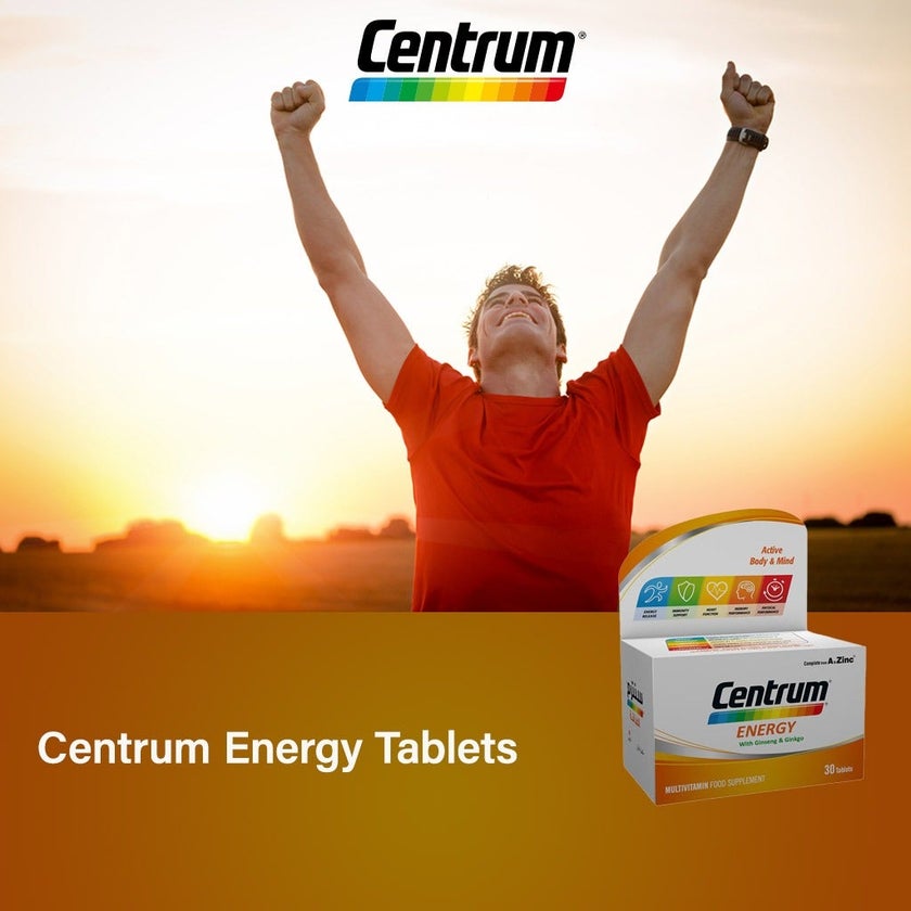 Centrum Energy Multivitamin Supplement Tablets, Pack of 30's