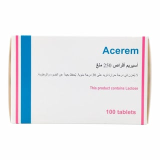 أقراص أسيريم 250 مجم، 100 قرص