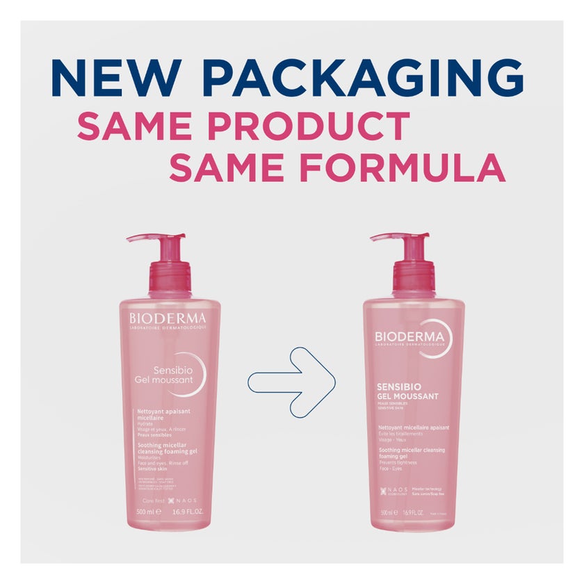 Bioderma Sensibio Soothing Micellar Cleansing Foaming Gel For Sensitive Skin 500ml