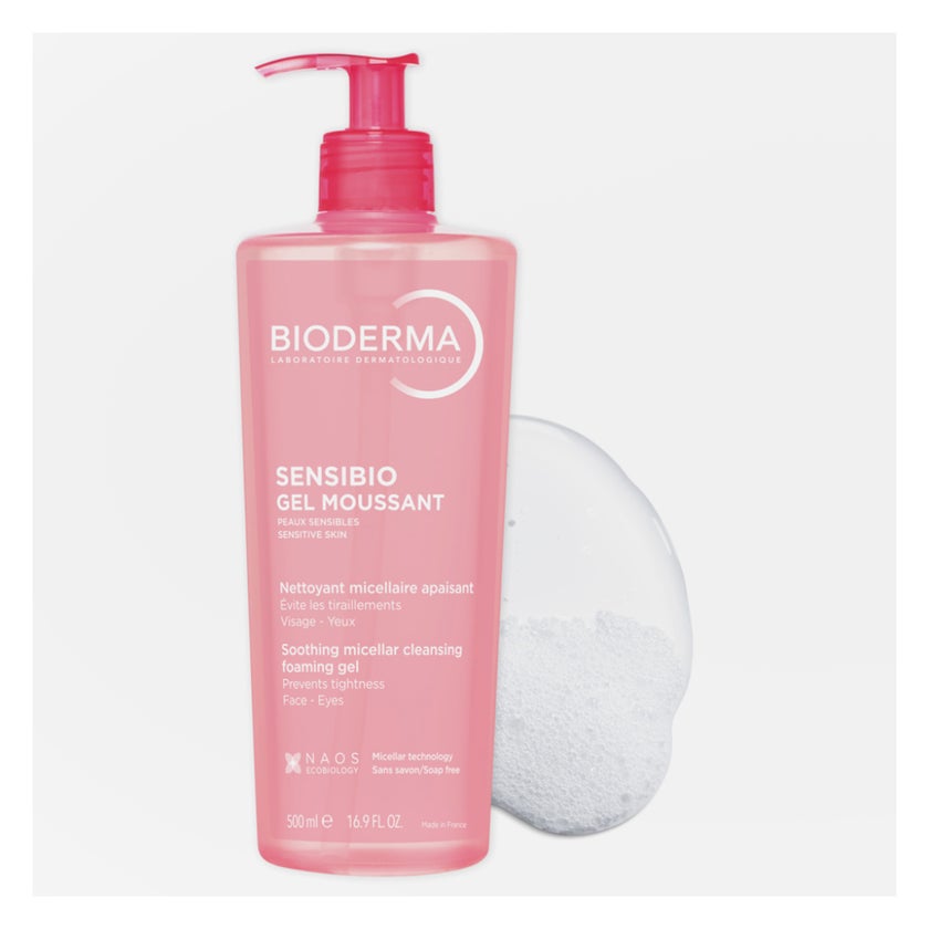 Bioderma Sensibio Soothing Micellar Cleansing Foaming Gel For Sensitive Skin 500ml