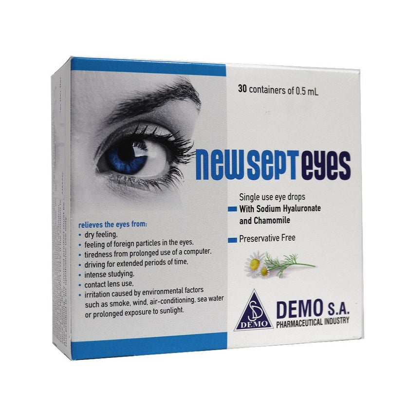Newsept Eyes Single Dose Eye Drops 0.5ml, Pack of 30's