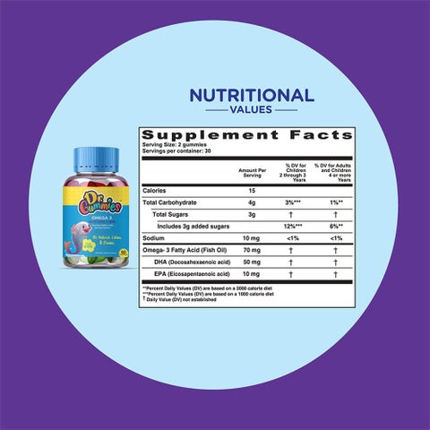 Dr. Gummies Kids Omega 3 With DHA + EPA Gummies 60's