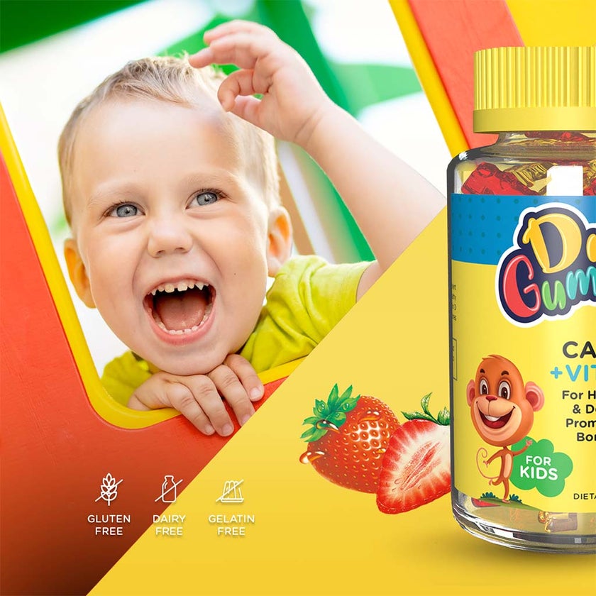 Dr. Gummies Kids Calcium + Vitamin D Gummies For Healthy Bone & Teeth, Pack of 60's