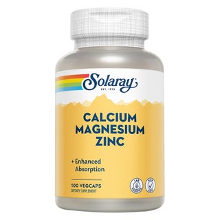 Solaray Calcium Magnesium Zinc Veg Capsules, Pack of 100's
