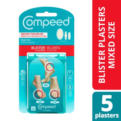 Compeed Hydrocolloid Blister Plasters Mixed Sizes, Pack of 5's