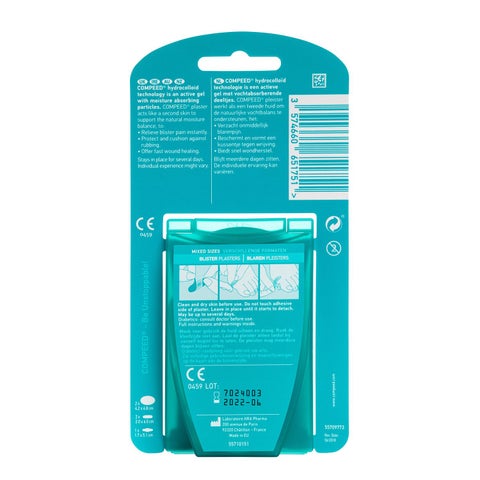 Compeed Hydrocolloid Blister Plasters Mixed Sizes, Pack of 5's