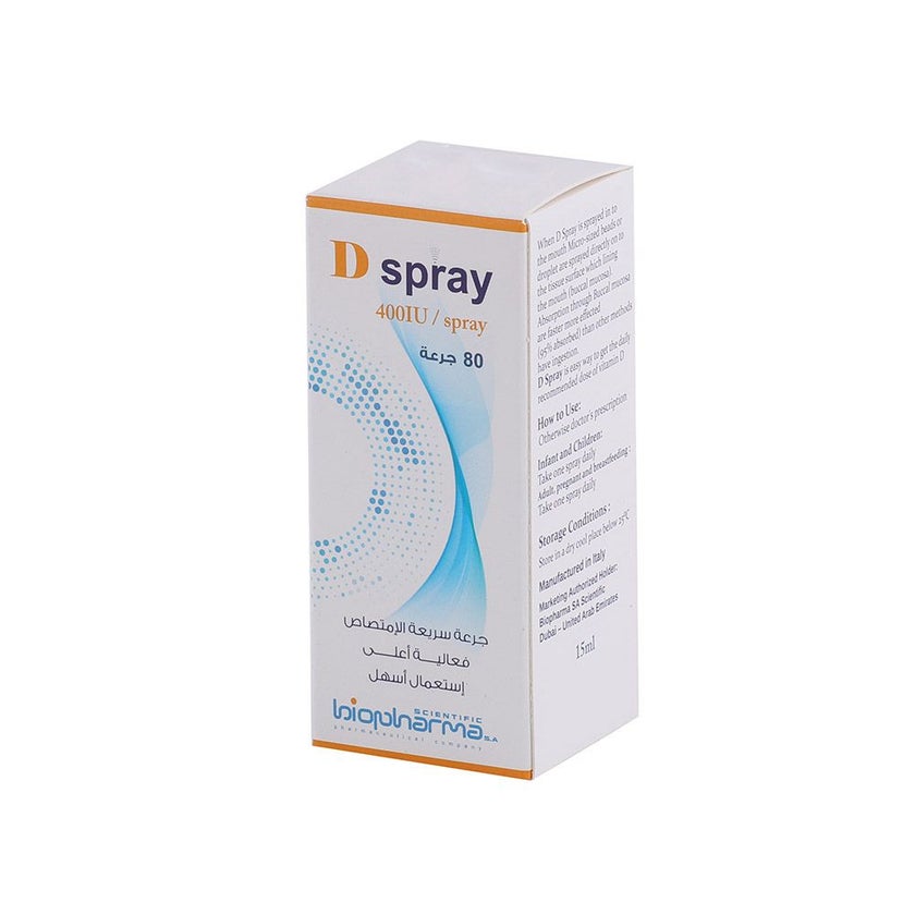 Biopharma D Spray 400IU Solution 15ml
